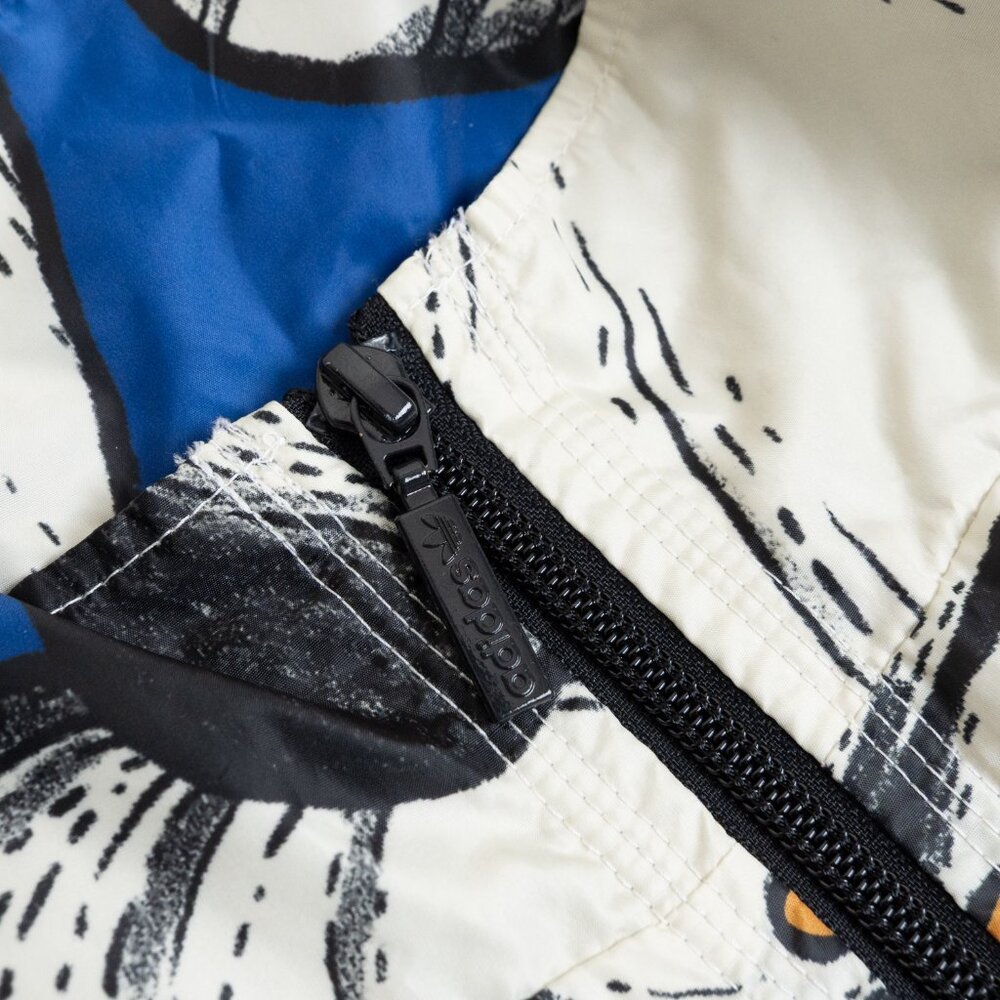Adidas x Farm Rio Windbreaker Jacket Tropical Print Monstera Pineapple - Picture 7 of 16